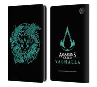 Head Case Designs Officially Licensed Assassin's Creed Animals Crest Valhalla Compositions And Patterns Leather Wallet Case Compatible With Amazon Fire 7 2022