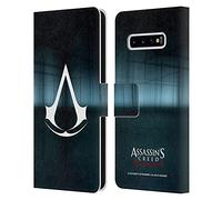 Head Case Designs Officially Licensed Assassin's Creed Animus Black Room Revelations Logo Leather Wallet Case Compatible With Samsung Galaxy S10+ / S10 Plus