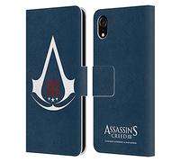 Head Case Designs Officially Licensed Assassin's Creed Crest III Logos Leather Wallet Case Compatible With Apple iPhone XR