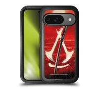 Head Case Designs Officially Licensed Assassin's Creed Crest Katana Shadows Graphics Ultra-Armoured Shockproof Case [Military Grade Protection] Compatible With Google Pixel 9 / Pixel 9 Pro