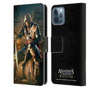 Head Case Designs Officially Licensed Assassin's Creed Edward After Battle Black Flag Key Art Leather Wallet Case Compatible With Apple iPhone 12 / iPhone 12 Pro