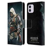 Head Case Designs Officially Licensed Assassin's Creed Edward Crowd Black Flag Key Art Leather Wallet Case Compatible With Apple iPhone 11