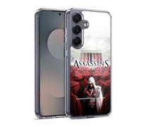 Head Case Designs Officially Licensed Assassin's Creed Ezio Red Crowd Brotherhood Key Art Gel Case [Military Grade Protection] Compatible with Samsung Galaxy S25 and Compatible with MagSafe