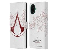 Head Case Designs Officially Licensed Assassin's Creed Geometric Logo Leather Wallet Case Compatible With Samsung Galaxy A07