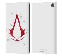 Head Case Designs Officially Licensed Assassin's Creed Geometric White Legacy Logo Leather Wallet Case Compatible With Amazon Fire Max 11 2023