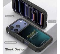 Head Case Designs Officially Licensed Assassin's Creed Gold And White Black Flag Logos Ultra-Armoured Shockproof Case [Military Grade Protection] Compatible With Apple iPhone 18 Pro Max