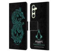 Head Case Designs Officially Licensed Assassin's Creed Graphic Valhalla Symbols And Patterns Leather Wallet Case Compatible With Samsung Galaxy A54 5G