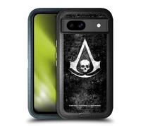 Head Case Designs Officially Licensed Assassin's Creed Grunge Black Flag Logos Ultra-Armoured Shockproof Case [Military Grade Protection] Compatible With Google Pixel 8a