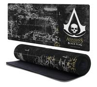 Head Case Designs Officially Licensed Assassin's Creed Grunge Logo Map Black Flag Key Art 37.4 x 15.75 x 0.16 inches (900 x 400 mm) - XL Gaming Office Desk PC Keyboard Mouse Mat Pad