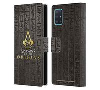 Head Case Designs Officially Licensed Assassin's Creed Hieroglyphics Origins Key Art Leather Wallet Case Compatible With Samsung Galaxy A51 (2019)