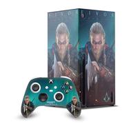 Head Case Designs Officially Licensed Assassin's Creed Male Eivor Valhalla Key Art Game Console Wrap and Game Controller Skin Bundle Compatible With Xbox Series X