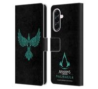 Head Case Designs Officially Licensed Assassin's Creed Raven Design Valhalla Symbols And Patterns Leather Wallet Case Compatible With Samsung Galaxy A56 5G