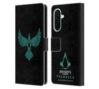 Head Case Designs Officially Licensed Assassin's Creed Raven Design Valhalla Symbols And Patterns Leather Wallet Case Compatible With Samsung Galaxy A26 5G