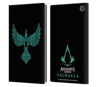 Head Case Designs Officially Licensed Assassin's Creed Raven Design Valhalla Symbols And Patterns Leather Wallet Case Compatible With Amazon Fire Max 11 2023
