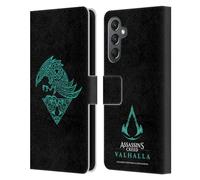 Head Case Designs Officially Licensed Assassin's Creed Raven Valhalla Symbols And Patterns Leather Wallet Case Compatible With Samsung Galaxy A25 5G