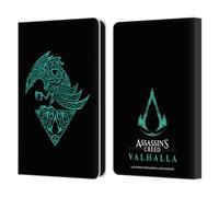Head Case Designs Officially Licensed Assassin's Creed Raven Valhalla Symbols And Patterns Leather Wallet Case Compatible With Amazon Kindle 11th Gen (2024)