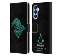 Head Case Designs Officially Licensed Assassin's Creed Raven Valhalla Symbols And Patterns Leather Wallet Case Compatible With Samsung Galaxy A16 5G