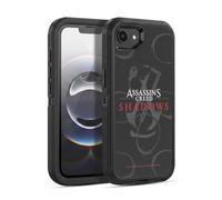 Head Case Designs Officially Licensed Assassin's Creed Red Logo Shadows Graphics Ultra-Armoured Shockproof Case [Military Grade Protection] Compatible With Apple iPhone 16e / iPhone 17e