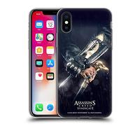 Head Case Designs Officially Licensed Assassin's Creed Weapons Syndicate Key Art Gel Case [Military Grade Protection] Compatible with Apple iPhone X/iPhone XS and Compatible with MagSafe