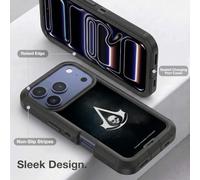 Head Case Designs Officially Licensed Assassin's Creed White Black Flag Logos Ultra-Armoured Shockproof Case [Military Grade Protection] Compatible With Apple iPhone 18 Pro