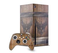 Head Case Designs Officially Licensed Assassin's Creed Wood And Metal Chest Black Flag Graphics Game Console Wrap and Game Controller Skin Bundle Compatible With Xbox Series X