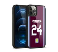 Head Case Designs Officially Licensed Aston Villa Football Club Amadou Onana 2024/25 Crest Player Kit Gel Armour Case [Military Grade Protection] Compatible With Apple iPhone 12 Pro Max