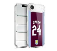 Head Case Designs Officially Licensed Aston Villa Football Club Amadou Onana 2024/25 Crest Player Kit Gel Case [Military Grade] Compatible with Apple iPhone 17 Air and Compatible with MagSafe