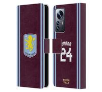 Head Case Designs Officially Licensed Aston Villa Football Club Amadou Onana 2024/25 Crest Player Kit Leather Book Wallet Case Cover Compatible With Xiaomi 12 Pro