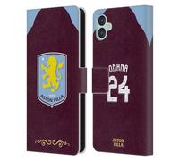 Head Case Designs Officially Licensed Aston Villa Football Club Amadou Onana 2025/26 Players Home Kit Leather Wallet Case Compatible With Samsung Galaxy M04 5G / A04e