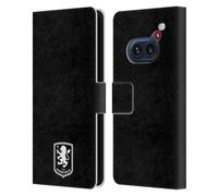 Head Case Designs Officially Licensed Aston Villa Football Club Black 2024 Crest Designs Leather Book Wallet Case Cover Compatible With Nothing Phone (2a)
