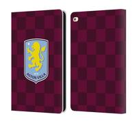 Head Case Designs Officially Licensed Aston Villa Football Club Checkered 2024 Crest Designs Leather Book Wallet Case Cover Compatible With Apple iPad Air 2 (2014)