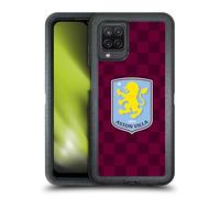 Head Case Designs Officially Licensed Aston Villa Football Club Checkered 2024 Crest Designs Ultra-Armoured Shockproof Case [Military Grade Protection] Compatible With Samsung Galaxy A12 (2020)