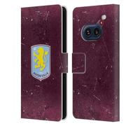 Head Case Designs Officially Licensed Aston Villa Football Club Distress 2024 Crest Designs Leather Book Wallet Case Cover Compatible With Nothing Phone (2a)