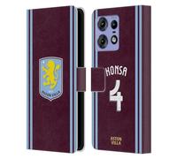 Head Case Designs Officially Licensed Aston Villa Football Club Ezri Konsa 2024/25 Crest Player Kit Leather Book Wallet Case Cover Compatible With Motorola Edge 50 Pro