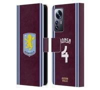 Head Case Designs Officially Licensed Aston Villa Football Club Ezri Konsa 2024/25 Crest Player Kit Leather Book Wallet Case Cover Compatible With Xiaomi 12 Pro