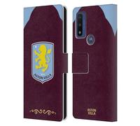 Head Case Designs Officially Licensed Aston Villa Football Club Home 2025/26 Crest Kit Leather Wallet Case Compatible With Motorola G Pure