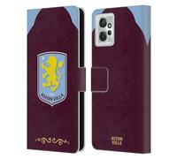 Head Case Designs Officially Licensed Aston Villa Football Club Home 2025/26 Crest Kit Leather Wallet Case Compatible With Motorola Moto G Power (2023)