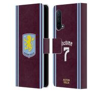 Head Case Designs Officially Licensed Aston Villa Football Club John McGinn 2024/25 Crest Player Kit Leather Book Wallet Case Cover Compatible With OnePlus Nord CE 5G