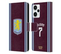 Head Case Designs Officially Licensed Aston Villa Football Club John McGinn 2024/25 Crest Player Kit Leather Book Wallet Case Cover Compatible With Xiaomi Redmi Note 12T