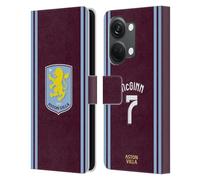 Head Case Designs Officially Licensed Aston Villa Football Club John McGinn 2024/25 Crest Player Kit Leather Book Wallet Case Cover Compatible With OnePlus Nord 3 5G