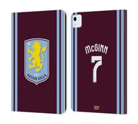 Head Case Designs Officially Licensed Aston Villa Football Club John McGinn 2024/25 Crest Player Kit Leather Book Wallet Case Cover Compatible With Apple iPad Air 11 2020/2022/2024