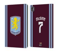 Head Case Designs Officially Licensed Aston Villa Football Club John McGinn 2024/25 Crest Player Kit Leather Book Wallet Case Cover Compatible With Apple iPad Pro 11 M4 2024