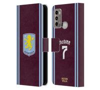 Head Case Designs Officially Licensed Aston Villa Football Club John McGinn 2024/25 Crest Player Kit Leather Book Wallet Case Cover Compatible With Moto G60 / Moto G40 Fusion