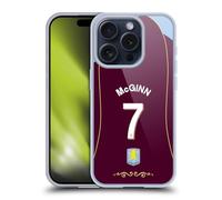Head Case Designs Officially Licensed Aston Villa Football Club John McGinn 2025/26 Players Home Kit 2nd Group Gel Case [Military Grade] Compatible with Apple iPhone 15 Pro & Compatible with MagSafe