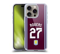 Head Case Designs Officially Licensed Aston Villa Football Club Morgan Rogers 2024/25 Crest Player Kit Gel Case [Military Grade Protection] Compatible With Apple iPhone 16 Pro