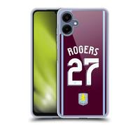Head Case Designs Officially Licensed Aston Villa Football Club Morgan Rogers 2024/25 Crest Player Kit Gel Case [Military Grade Protection] Compatible With Samsung Galaxy A06 4G