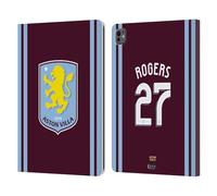Head Case Designs Officially Licensed Aston Villa Football Club Morgan Rogers 2024/25 Crest Player Kit Leather Book Wallet Case Cover Compatible With Apple iPad Pro 13 M4 2024