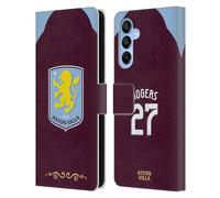 Head Case Designs Officially Licensed Aston Villa Football Club Morgan Rogers 2025/26 Players Home Kit Leather Wallet Case Compatible With Samsung Galaxy A16 5G