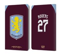 Head Case Designs Officially Licensed Aston Villa Football Club Morgan Rogers 2025/26 Players Home Kit Leather Wallet Case Compatible With Kindle Paperwhite 1/2 / 3