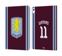 Head Case Designs Officially Licensed Aston Villa Football Club Ollie Watkins 2024/25 Crest Player Kit Leather Book Wallet Case Cover Compatible With Apple iPad Air 13 2024